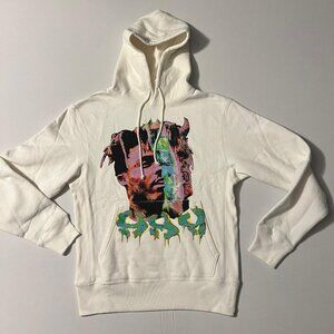 Vlone Fighting Demons 999 Acid Juice WRLD Graphic Hoodie White Size Small